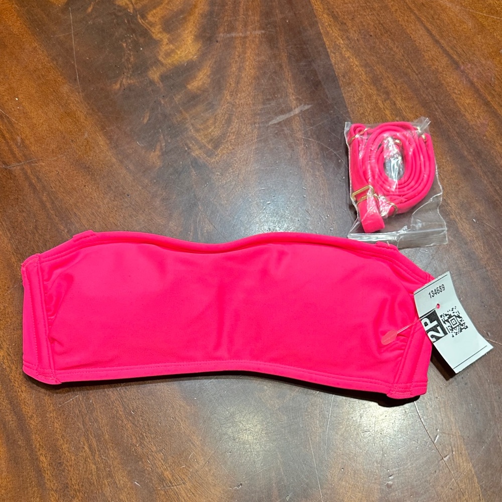 Xhilaration Bright Pink Kids Bikini Top